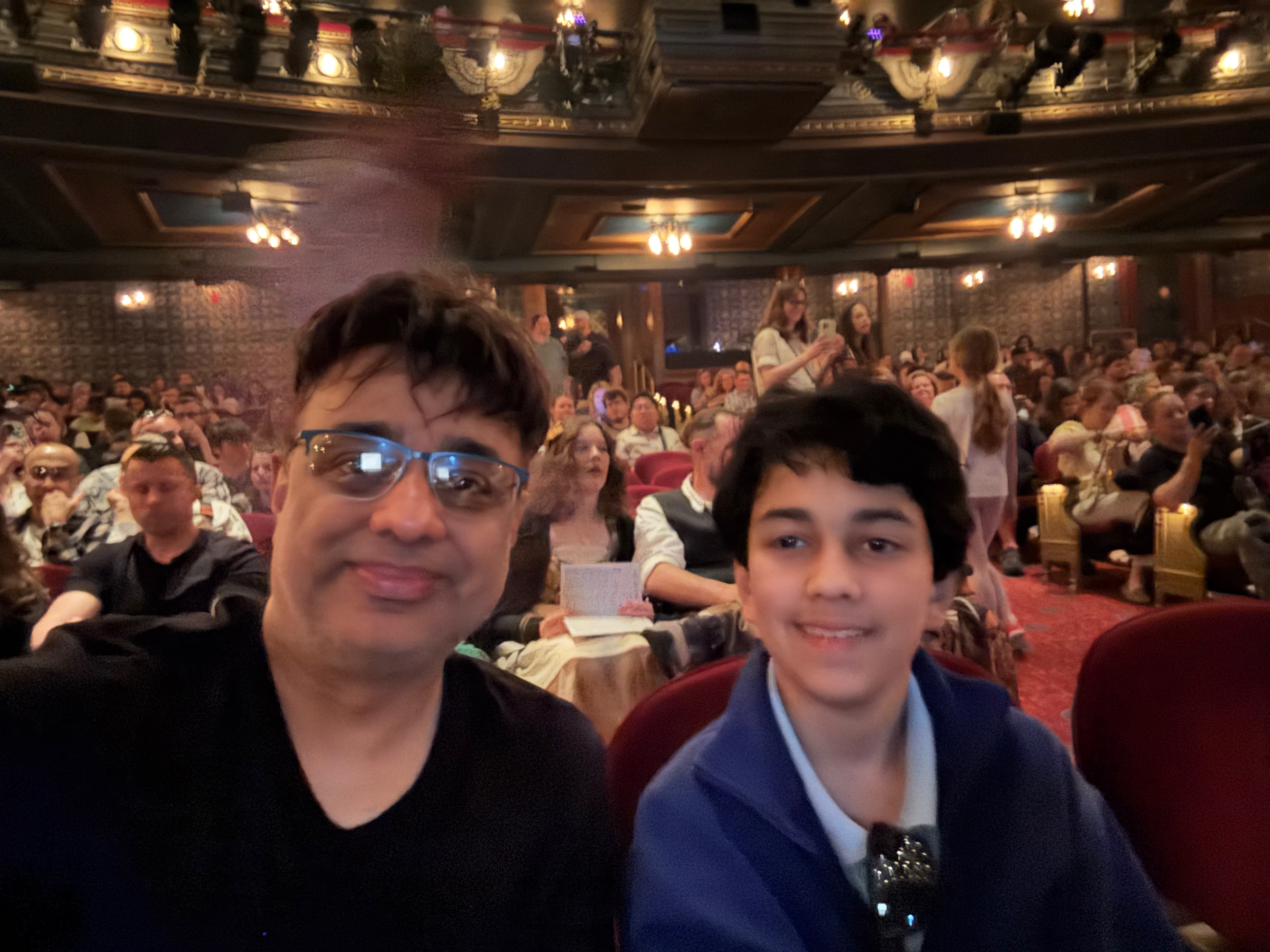 Fitz and me inside the Lyric Theatre before the show